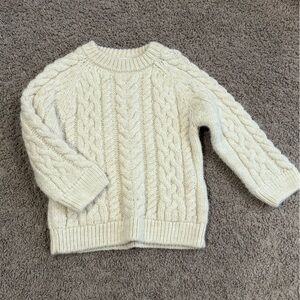 Cozy Cream Zara Kids Cable Knit Sweater size 2-3t